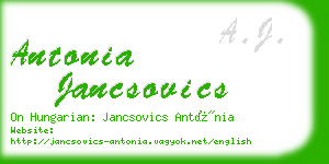 antonia jancsovics business card